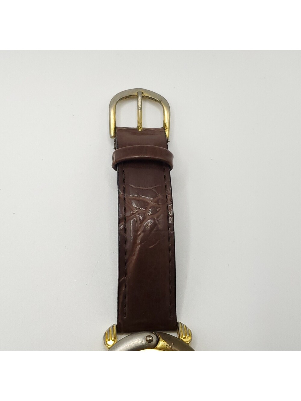 Homer Quartz Three Tone Bezel Watch New Battery 33mm Brown Leather Band - Picture 13 of 16